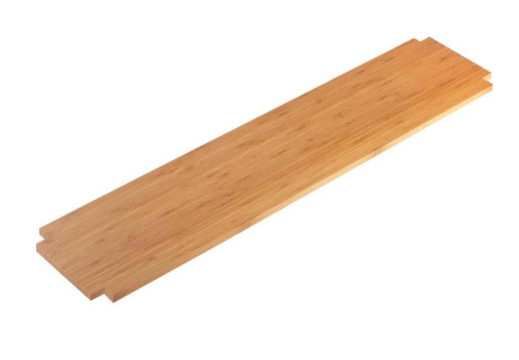 Cal-Mil C732-60 Bamboo Rectangular Shelf For Interlink Elevation Risers, 7" X 32"
