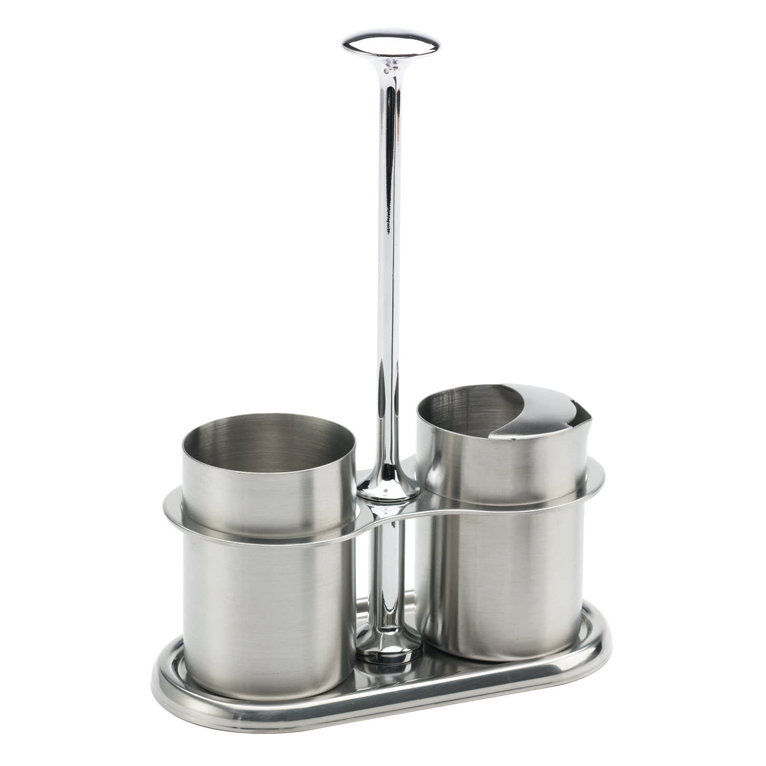 Service Ideas STCCRSG4 Cream and Sugar Caddy Cream and Sugar Set, 4 Ounce, Brushed Stainless