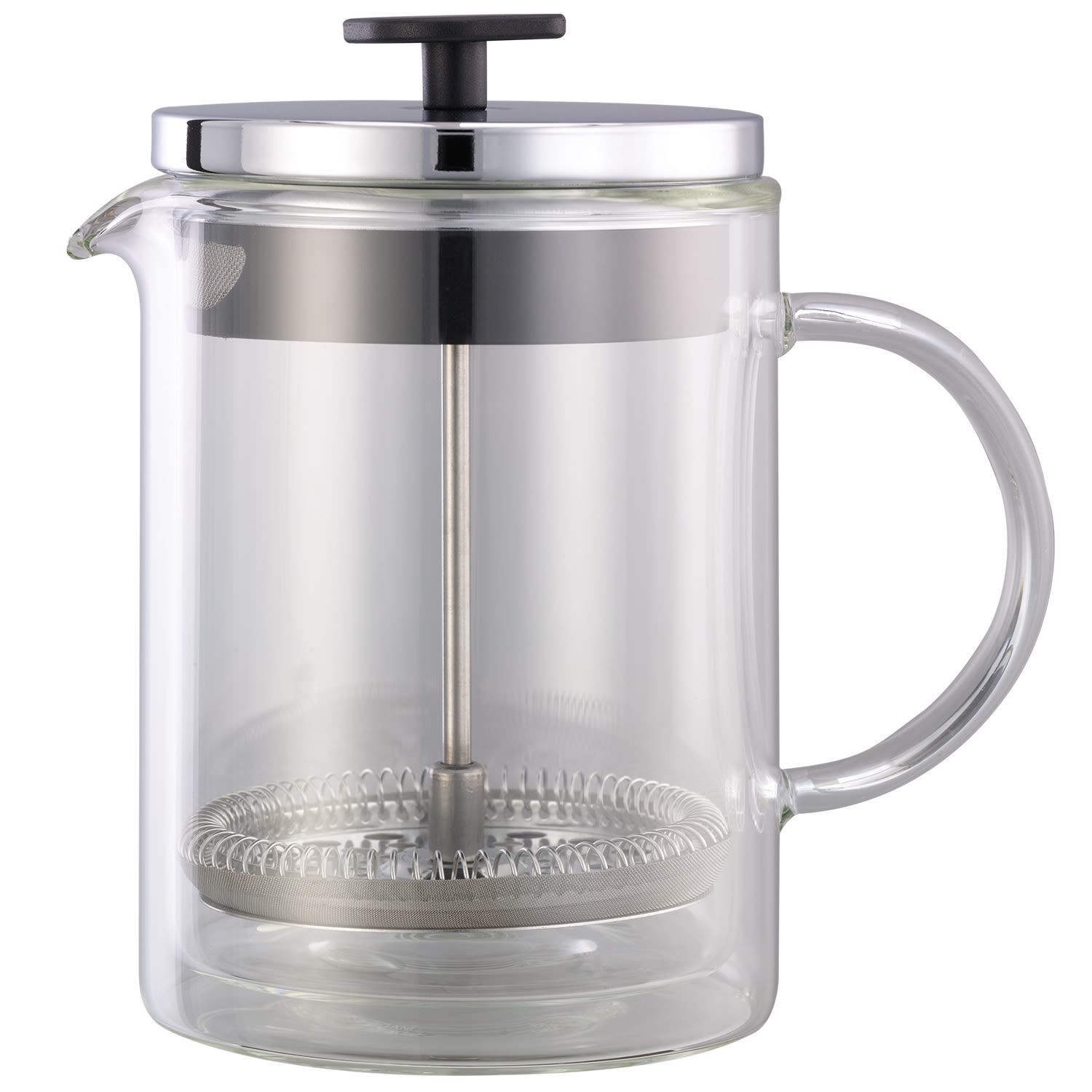 Service Ideas T499SR Glass Press, French Press, Double Wall, 0.6 Liter, Clear
