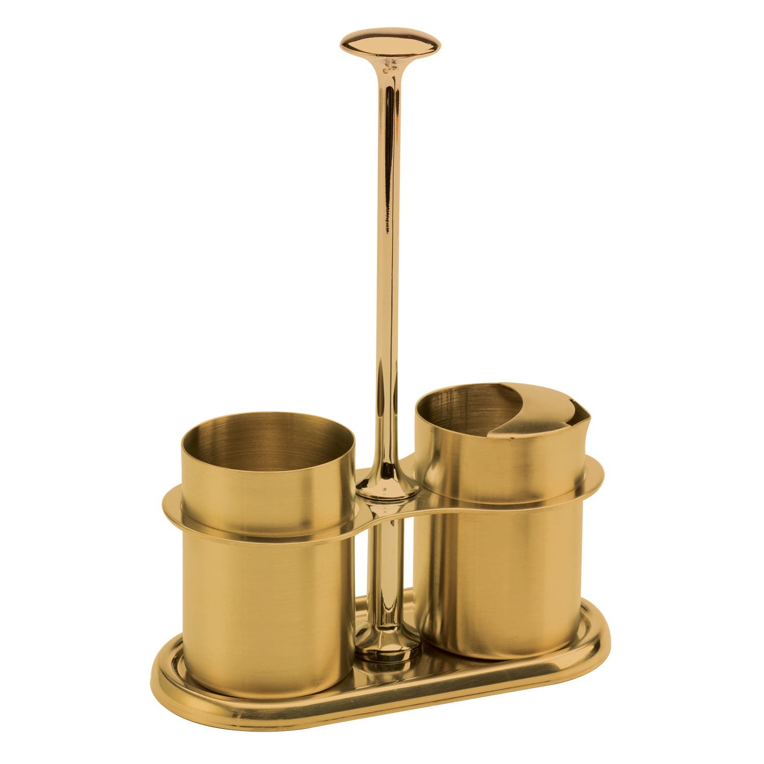 Service Ideas STCCRSG4VG Cream and Sugar Caddy Metallic Elements Cream and Sugar Set, 4 Ounce, Vintage Gold