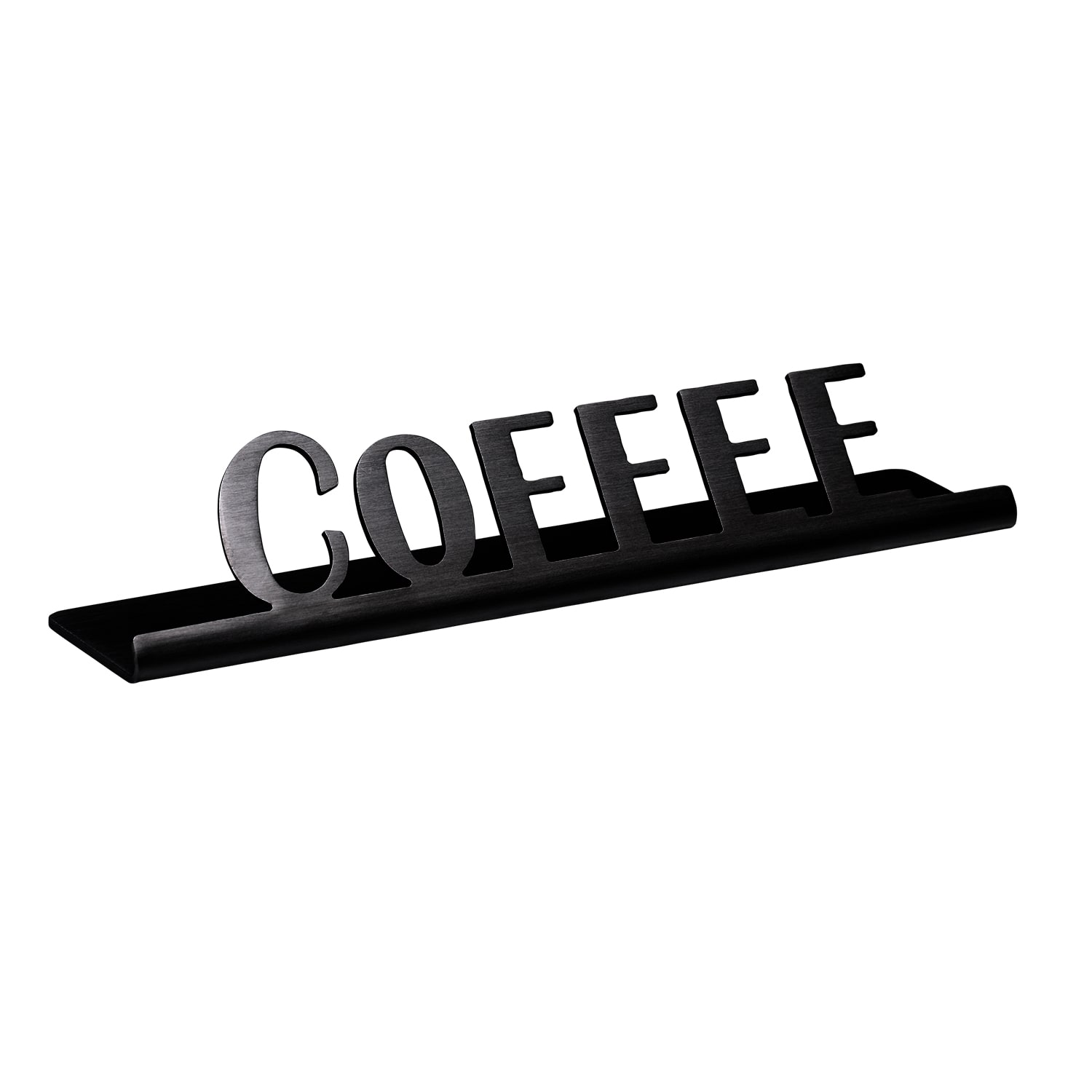Service Ideas 1C-ST-COFFEE-SIGN-BX Laser Cut ID Sign, Coffee, Black Onyx