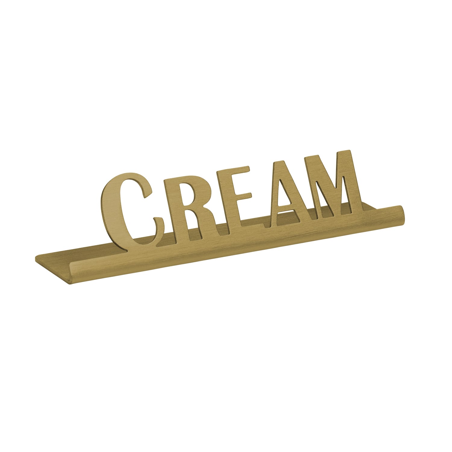 Service Ideas 1C-ST-CREAM-SIGN-VG Laser Cut ID Sign, Cream, Vintage Gold