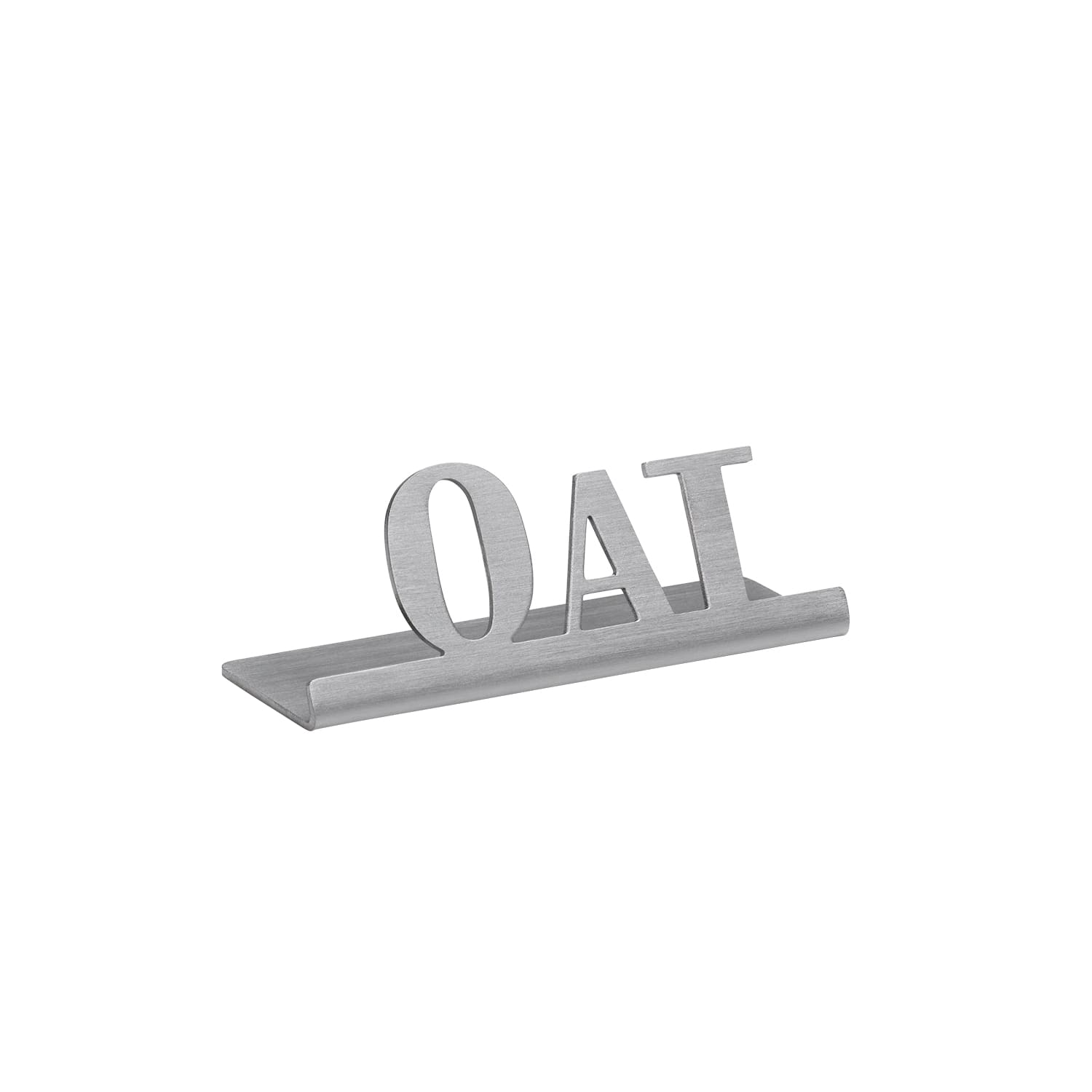 Service Ideas 1C-ST-OAT-SIGN Laser Cut ID Sign, Oat, Brushed Stainless