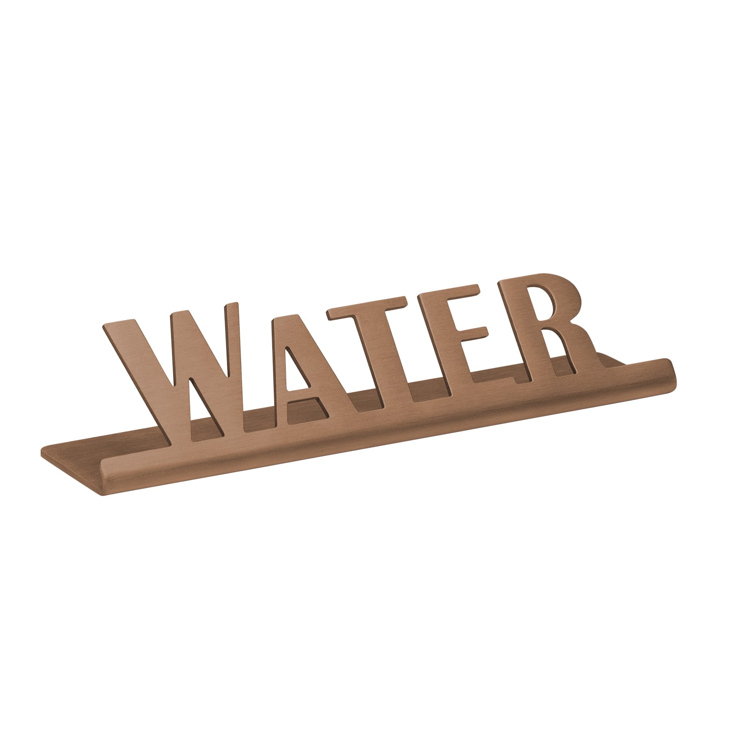 Service Ideas 1C-ST-WATER-SIGN-RG Laser Cut ID Sign, Water, Rose Gold