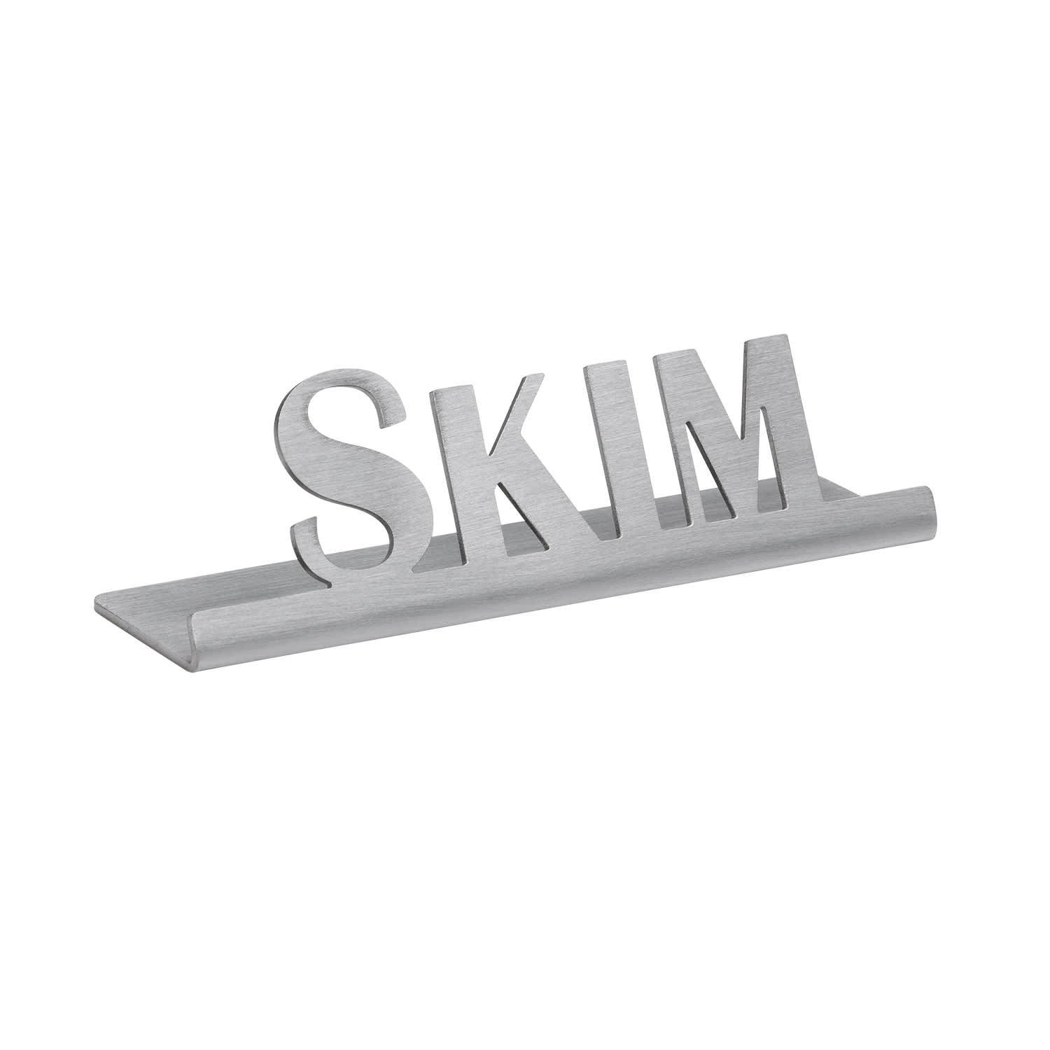 Service Ideas 1C-ST-SKIM-SIGN Laser Cut ID Sign, Skim, Brushed Stainless
