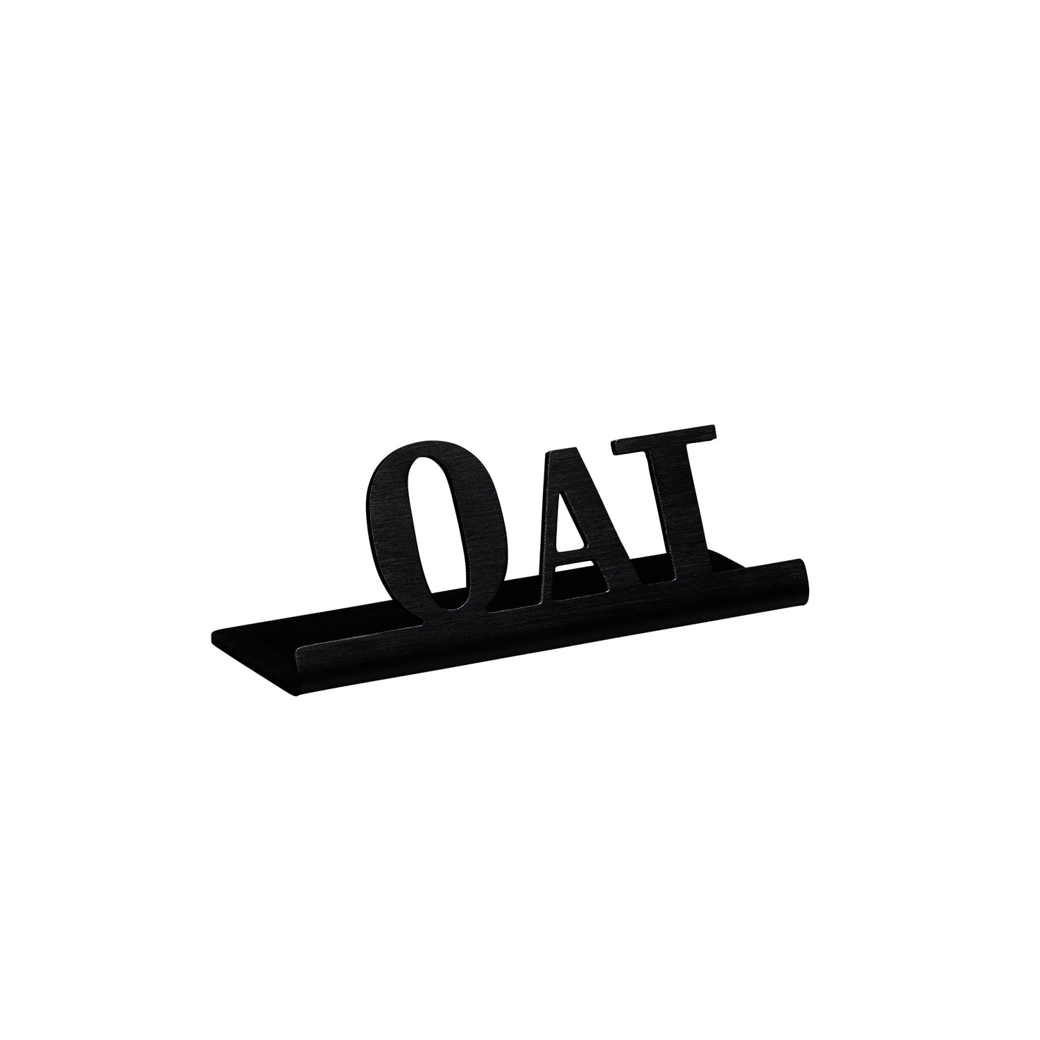 Service Ideas 1C-ST-OAT-SIGN-BX Laser Cut ID Sign, Oat, Black Onyx