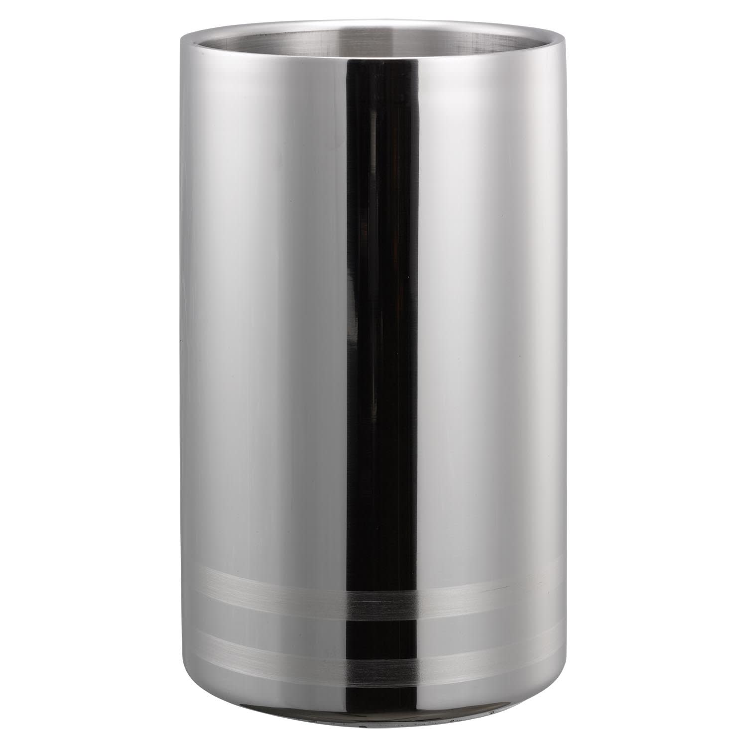 Service Ideas WC2LBPS Wine Chiller, Double Wall, Polished with Brushed Accents