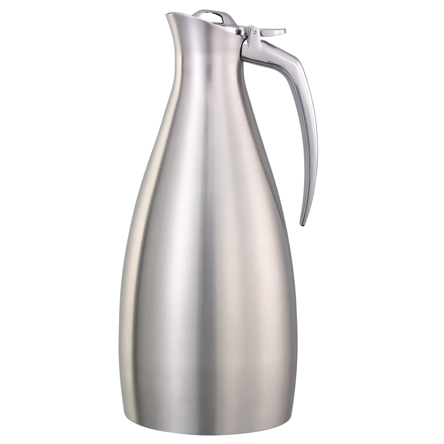 Service Ideas ALTU10BS Altus Carafe, Stainless Steel, Flip Top Lid, 1 Liter, Brushed Stainless