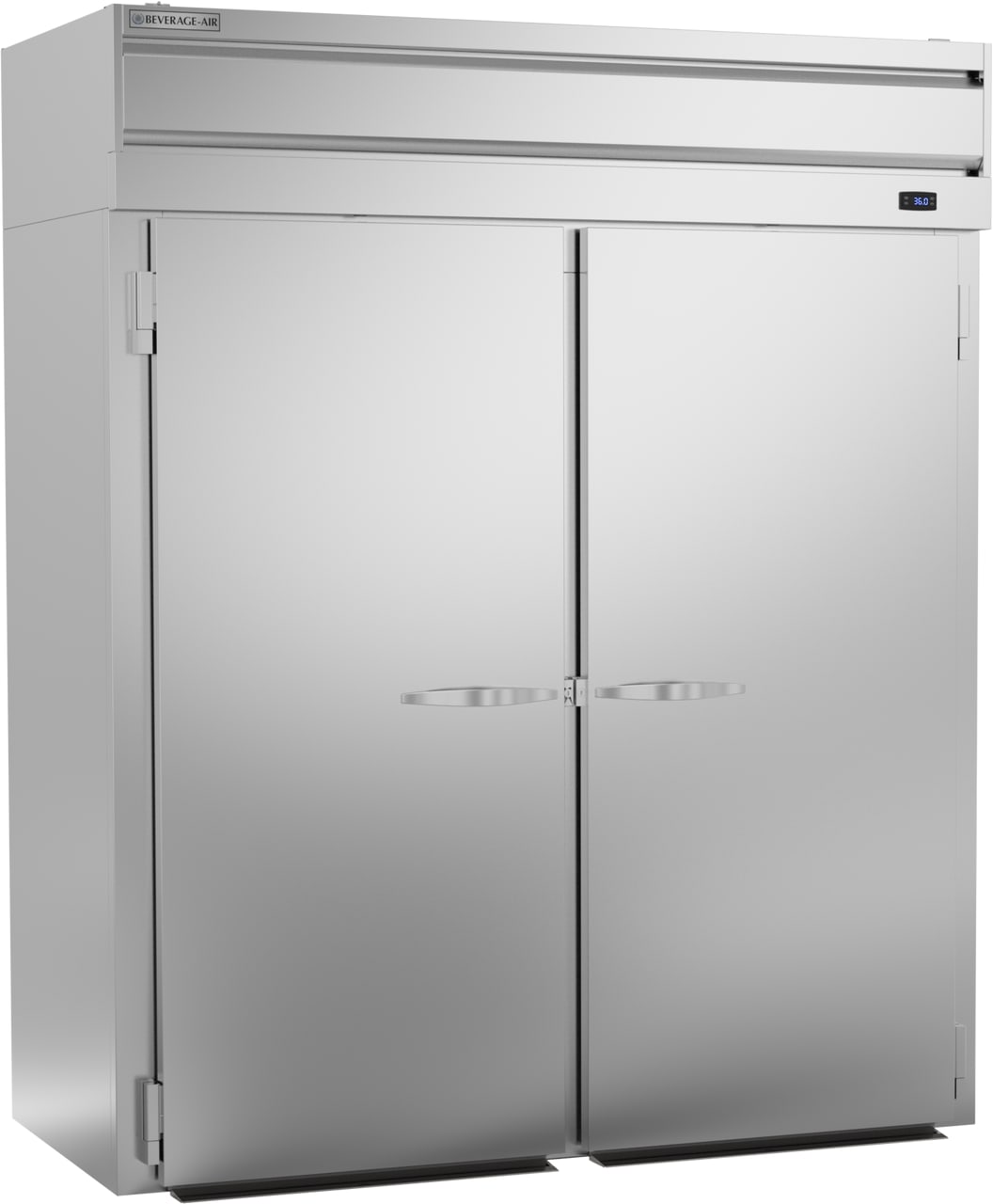 Beverage Air PRI2HC-1AS P-Series 69" Two Solid Swing Door Roll-In Refrigerator