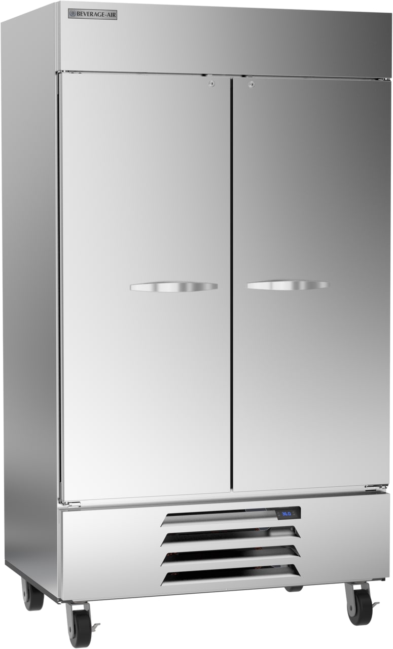 Beverage Air HBR44HC-1 Horizon Series 47" Two Solid Swing Door Reach-In Refrigerator