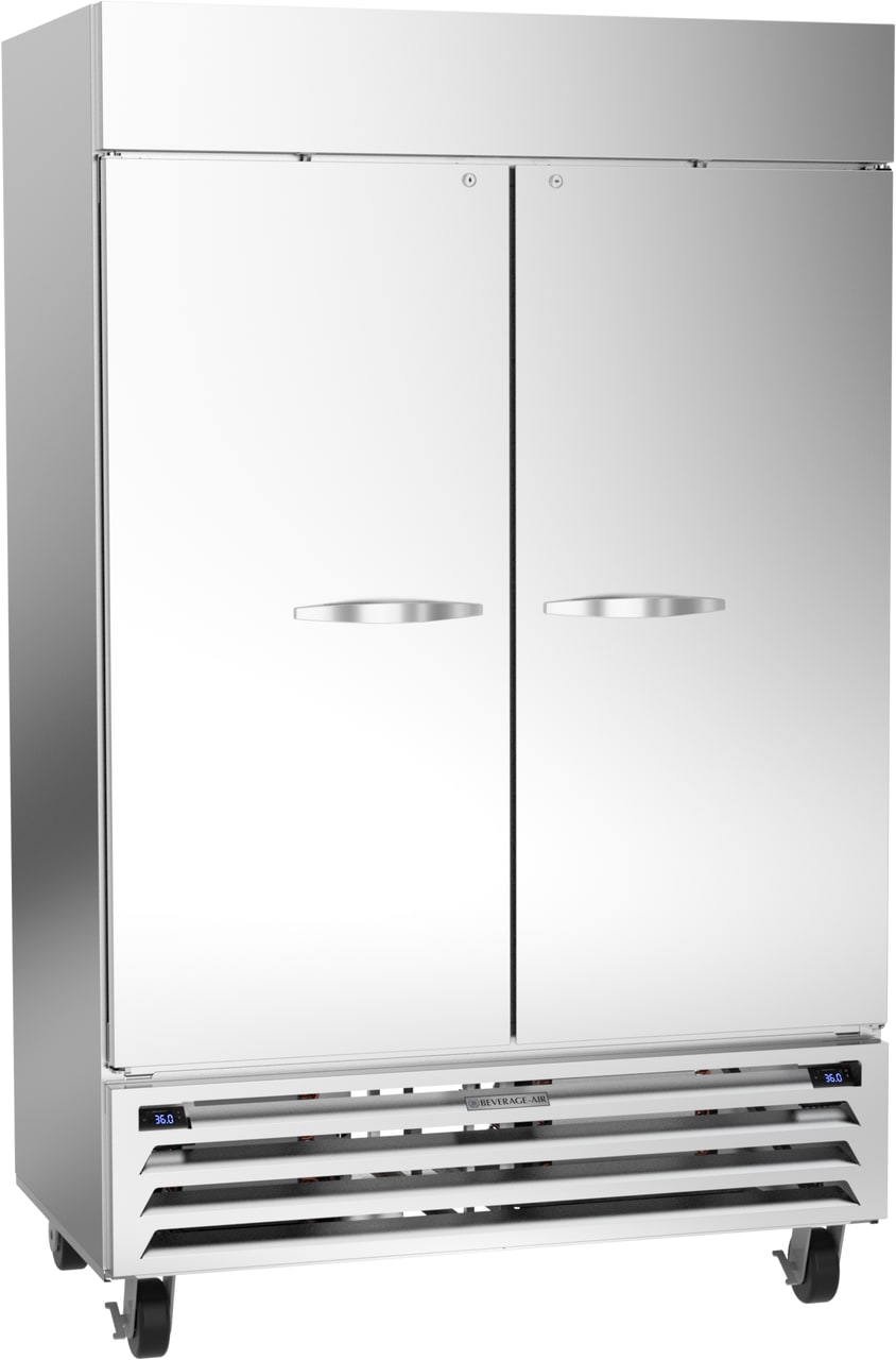 Beverage Air HBRF49HC-1-A Horizon Series 52" Two Solid Swing Door Refrigerator/Freezer Combo