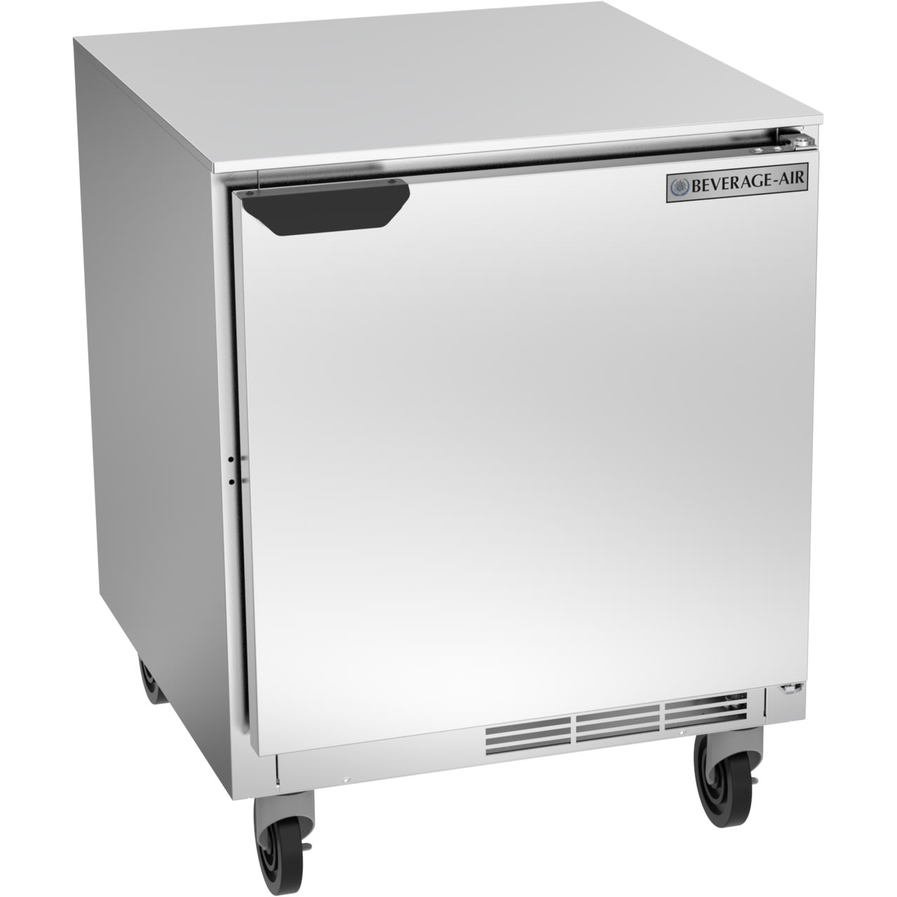Beverage Air UCR27AHC-24-104 27" 1-Door Undercounter Refrigerator w/ Low-Profile Casters, Left-Hinged