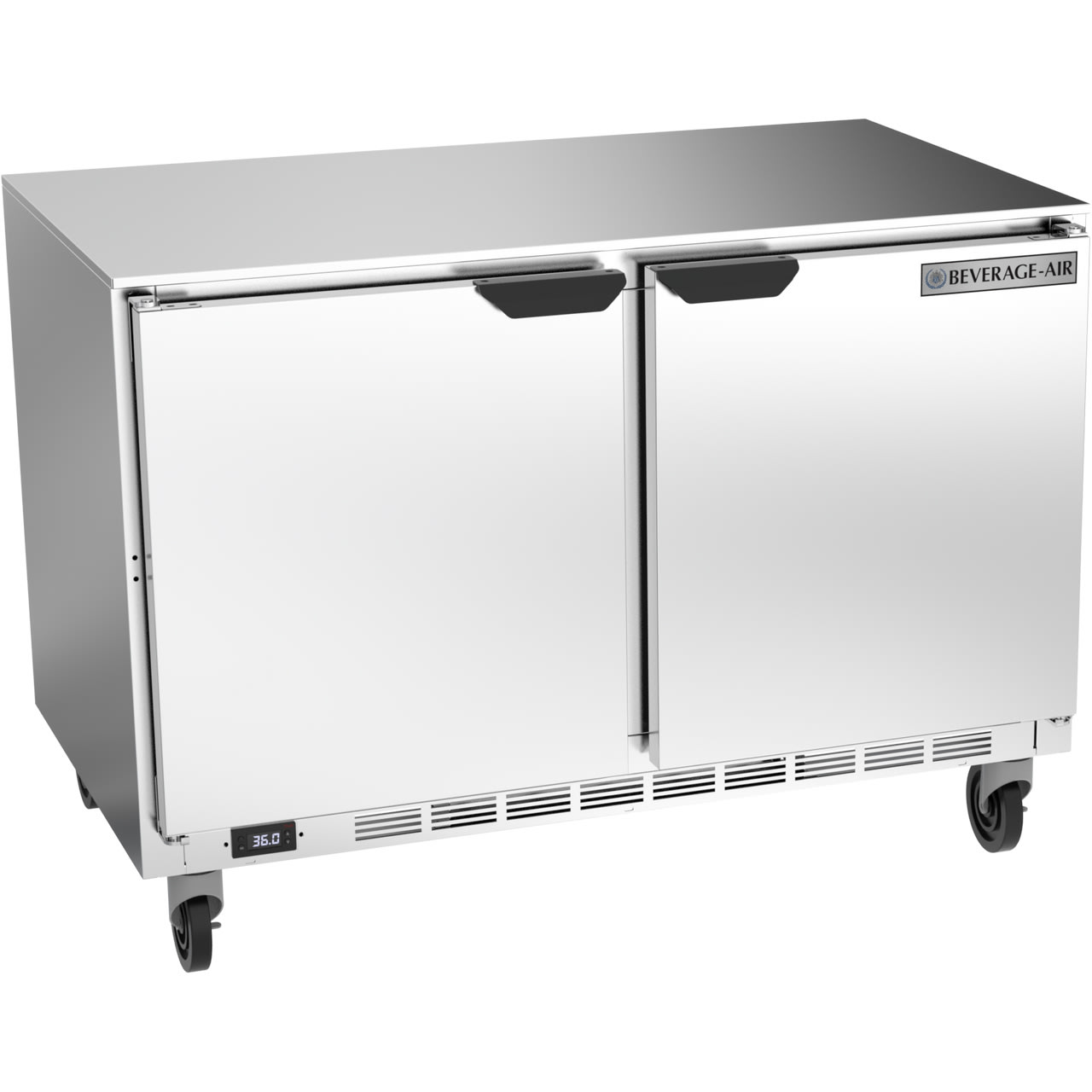 Beverage Air UCR48AHC-25 48" 2-Glass-Door Undercounter Refrigerator