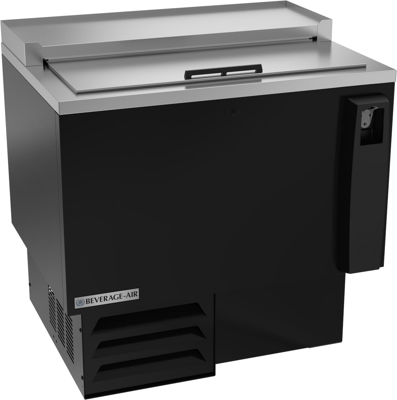 Beverage Air SF34HC-B 34" Black Shallow Well Bottle Cooler