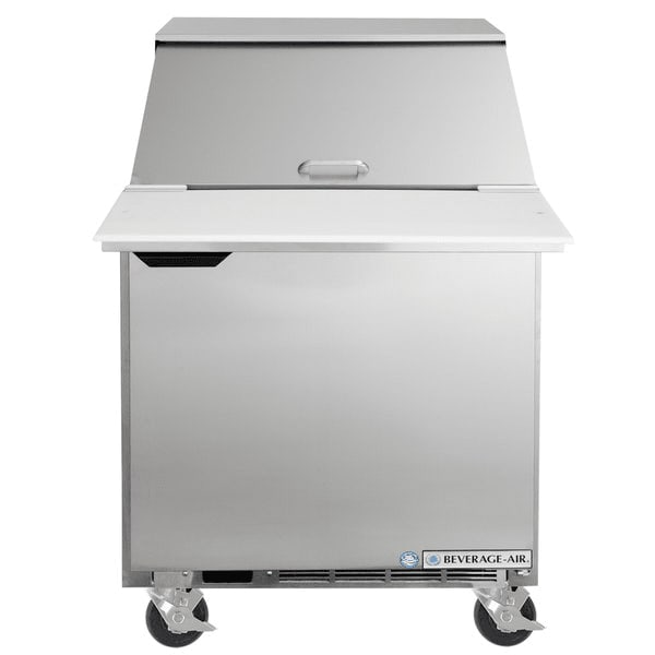 Beverage Air SPE27HC-12M-B 27" 1-Door Mega Top Refrigerated Sandwich Prep Table