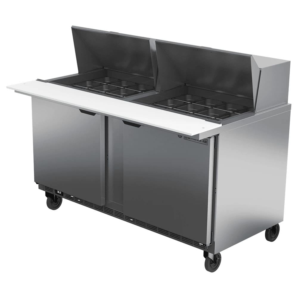 Beverage Air SPE60HC-24M 60" 2-Door Mega Top Refrigerated Sandwich Prep Table