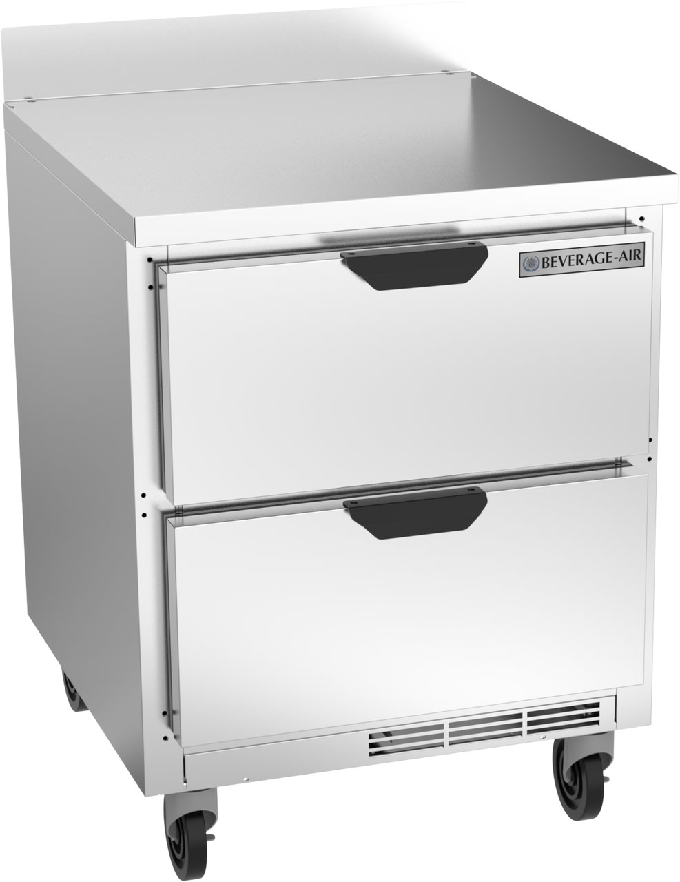 Beverage Air WTRD27AHC-2 27" 2-Drawer Worktop Refrigerator with 4" Backsplash