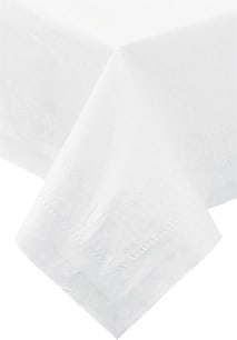Hoffmaster 210086 Cellutex 82" x 82" Greek Embossed White Tissue/Poly Paper Table Cover