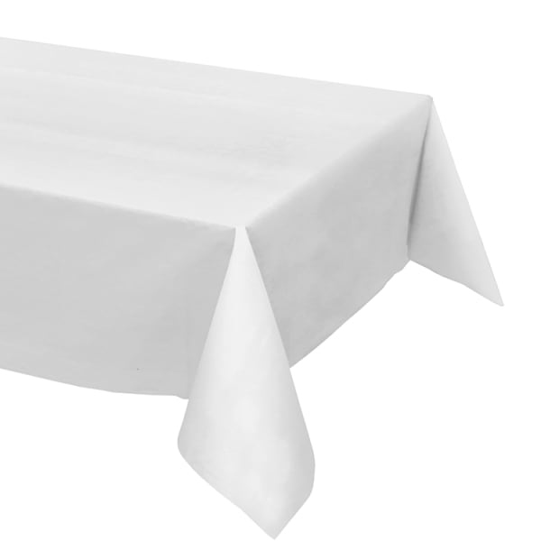 Hoffmaster 112000  54" x 108" White Plastic Table Cover
