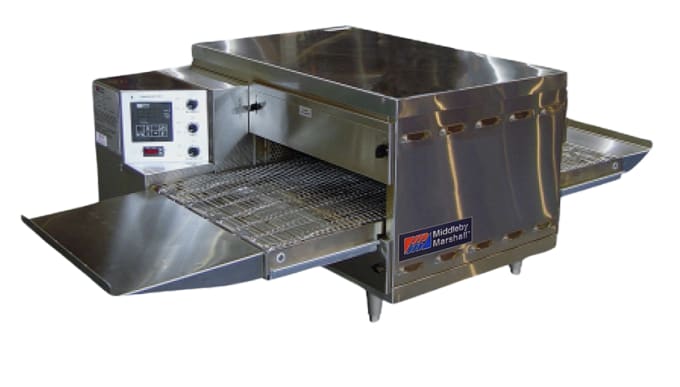 Middleby Marshall PS520G Gas Countertop Conveyor Oven - Single Stack, STD Single Belt, Gas, 120V, Discrete Digital Temperture and Speed Controllers