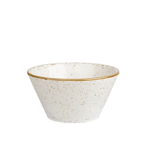 Churchill SWHSSD3 1 Stonecast Barley White X Squared Sauce Dish 3Oz