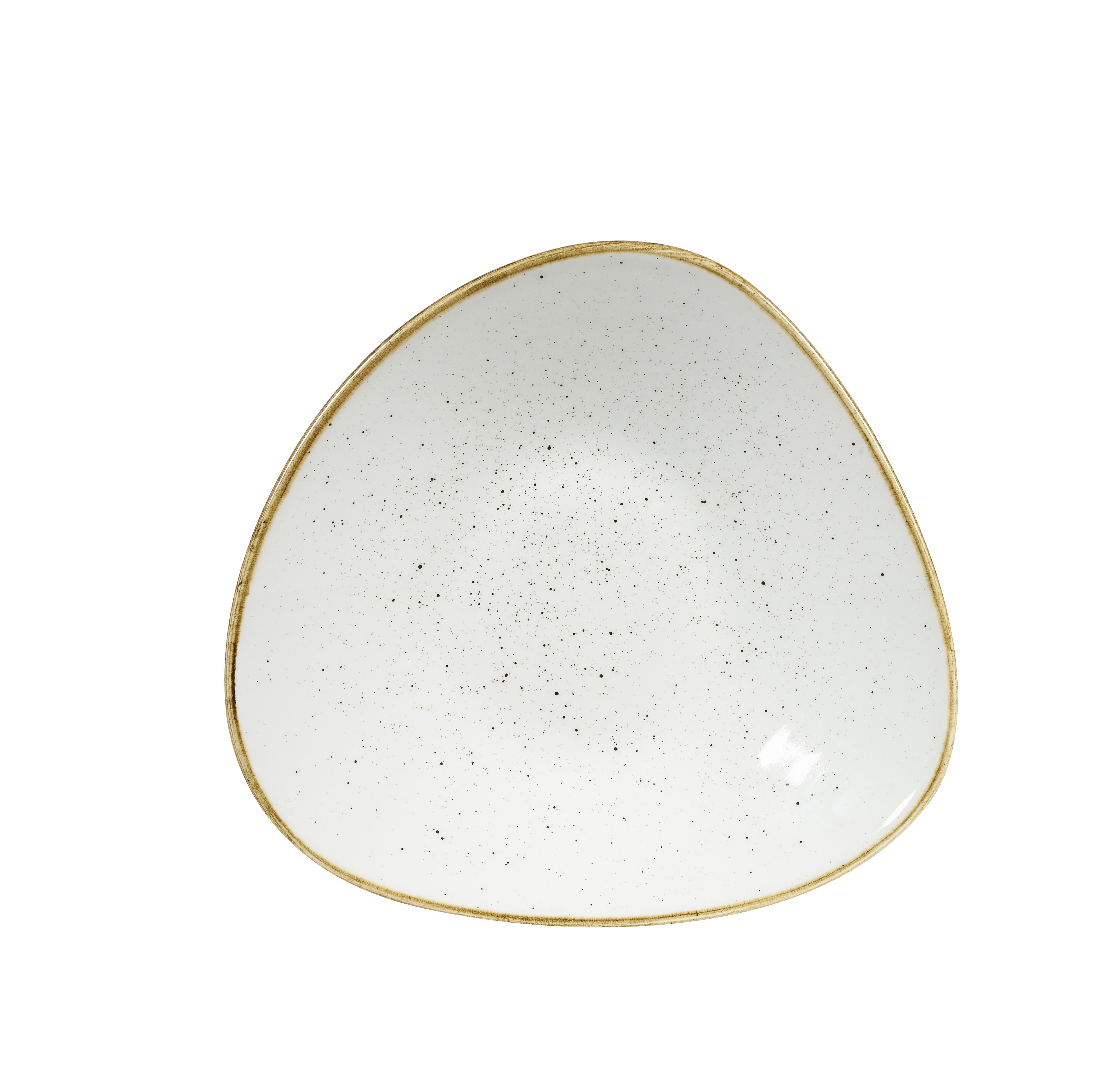 Churchill SWHSTB271 Stonecast Barley White Triangle Shallow Bowl 10 3/4"X10 1/2"
