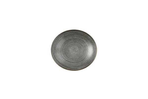 Churchill SRBLEVB71 Stonecast Raw Black Coupe Bowl 7.25"