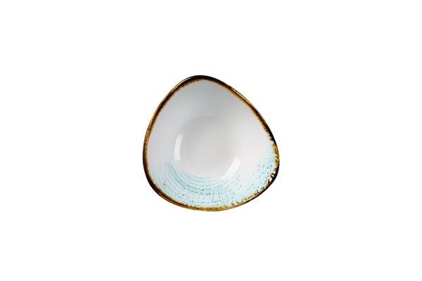 Churchill HAAMTRB71 Homespun Accents Aquamarine Lotus Bowl 7"