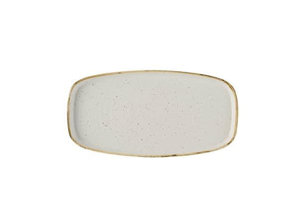 Churchill SWHSWO291 Stonecast Barley White Oblong Chefs Plates 11 5/8X5 7/8"
