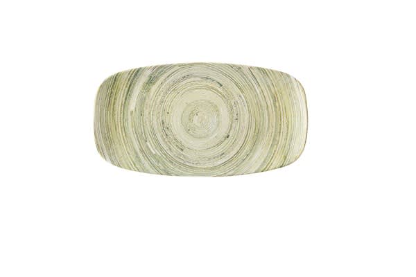 Churchill HEFEXO141 Elements Fern Chefs Oblong Plate 13 7/8X7 3/8"