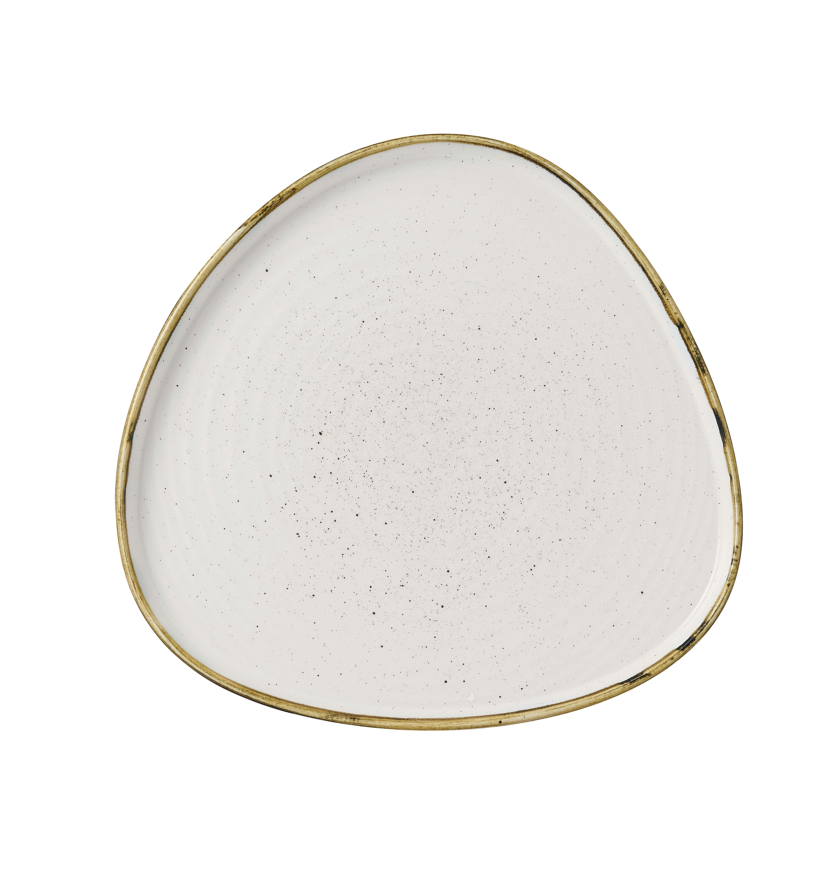 Churchill SWHSWT271 Stonecast Barley White Triangle Walled Chefs Plate 10 1/4"