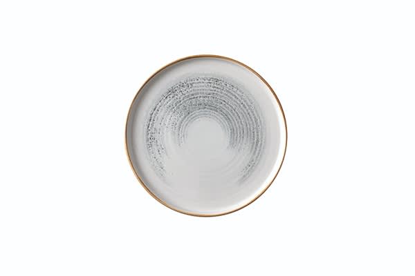 Churchill HAJGWP261 Homespun Accents Jasper Grey  Walled Plate 10 2/8"