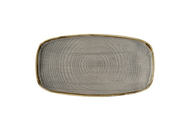 Churchill SPGSWO341 Stonecast Grey Oblong Chefs Plates 12 5/8X7 1/4"
