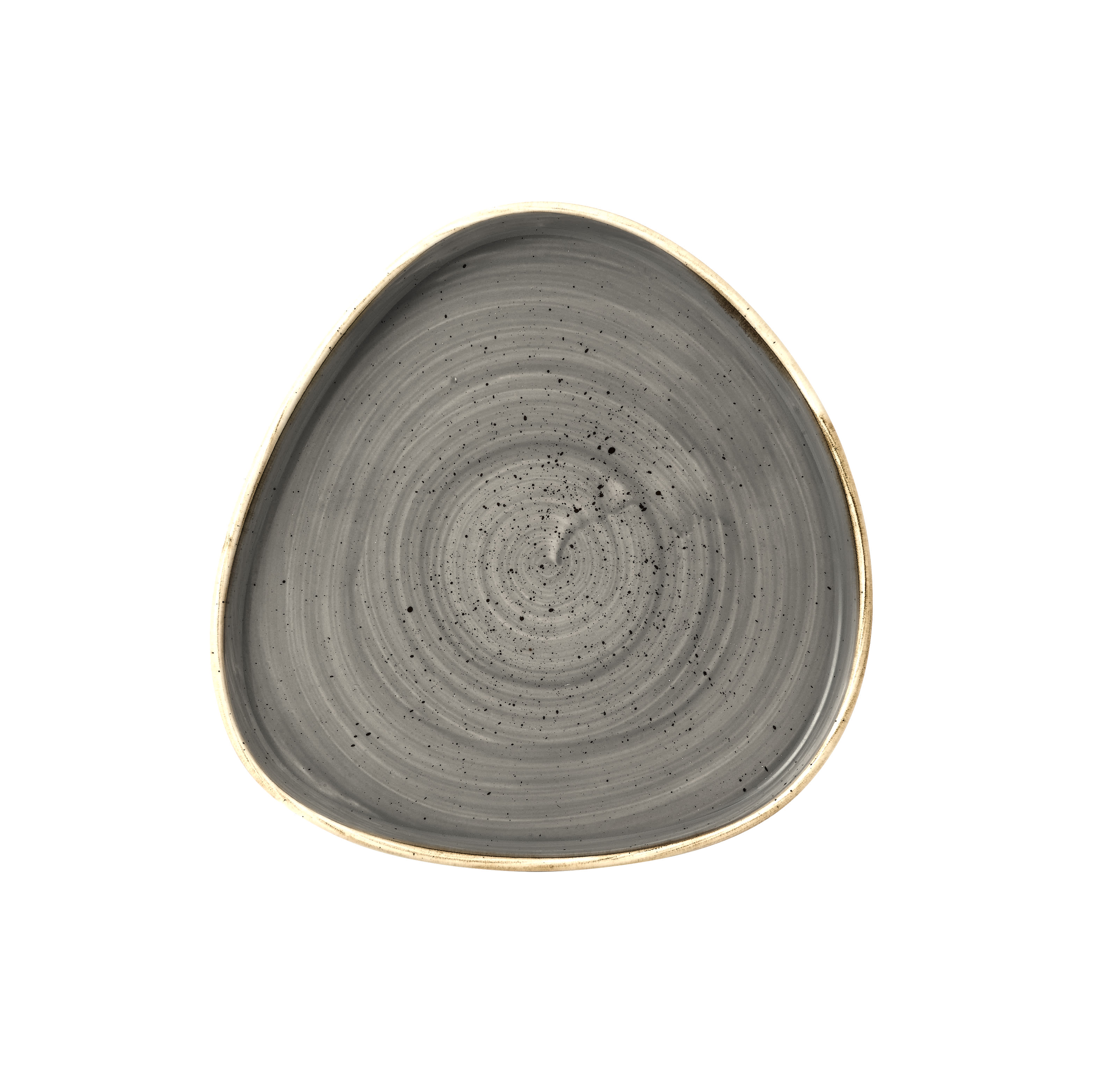 Churchill SPGSWT211 Stonecast Grey Triangle Walled Chefs Plate 20Cm