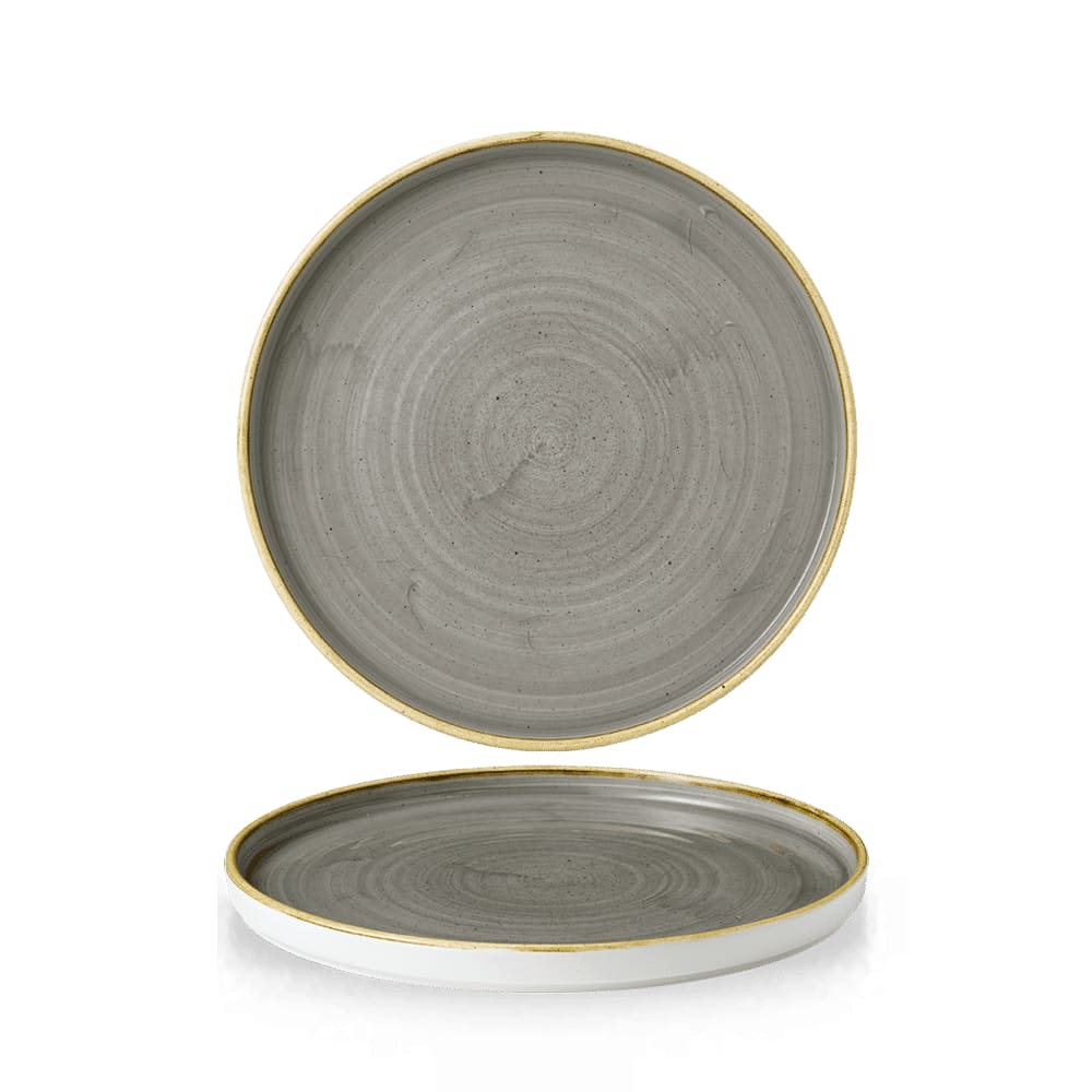 Churchill SPGSWP211 Stonecast Grey Walled Plate 8.67"