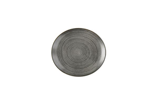 Churchill SRBLEVP81 Stonecast Raw Black Evolve Coupe Plate 8.67"