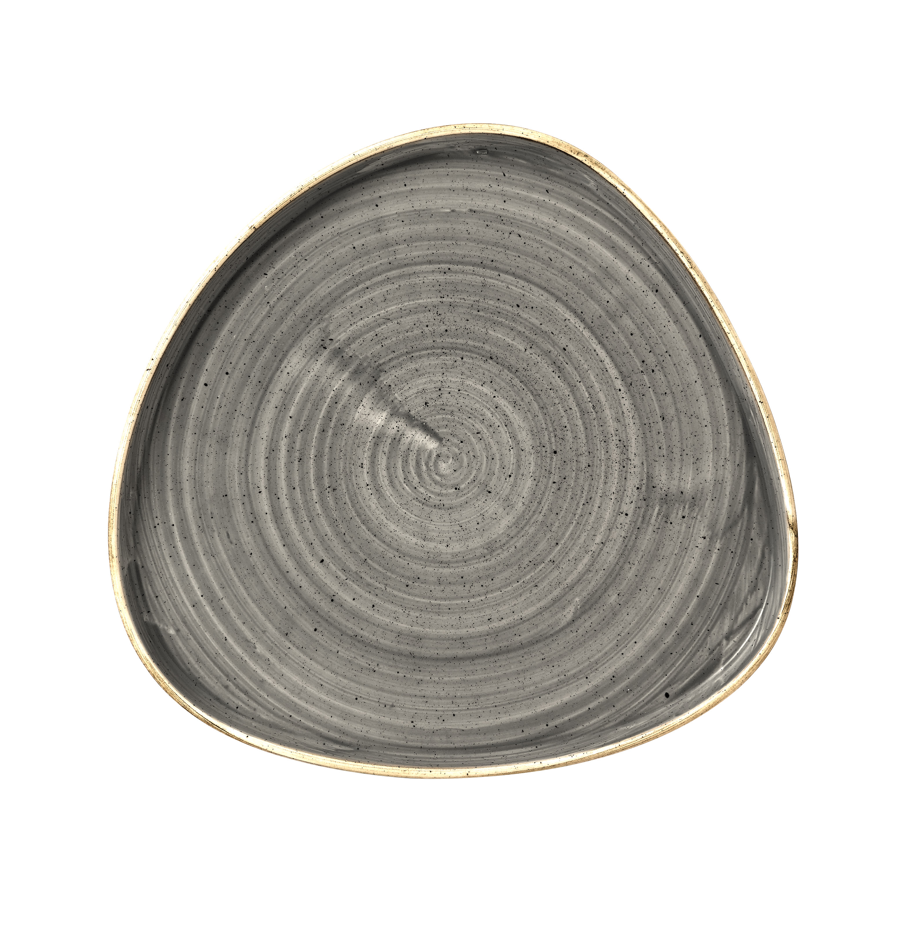 Churchill SPGSWT271 Stonecast Grey  Triangle Walled Chefs Plate 10 1/4"