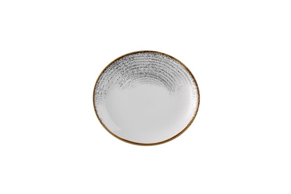 Churchill HAJGEVP81 Homespun Accents Jasper Grey Evolve Coupe Plate 8.67"