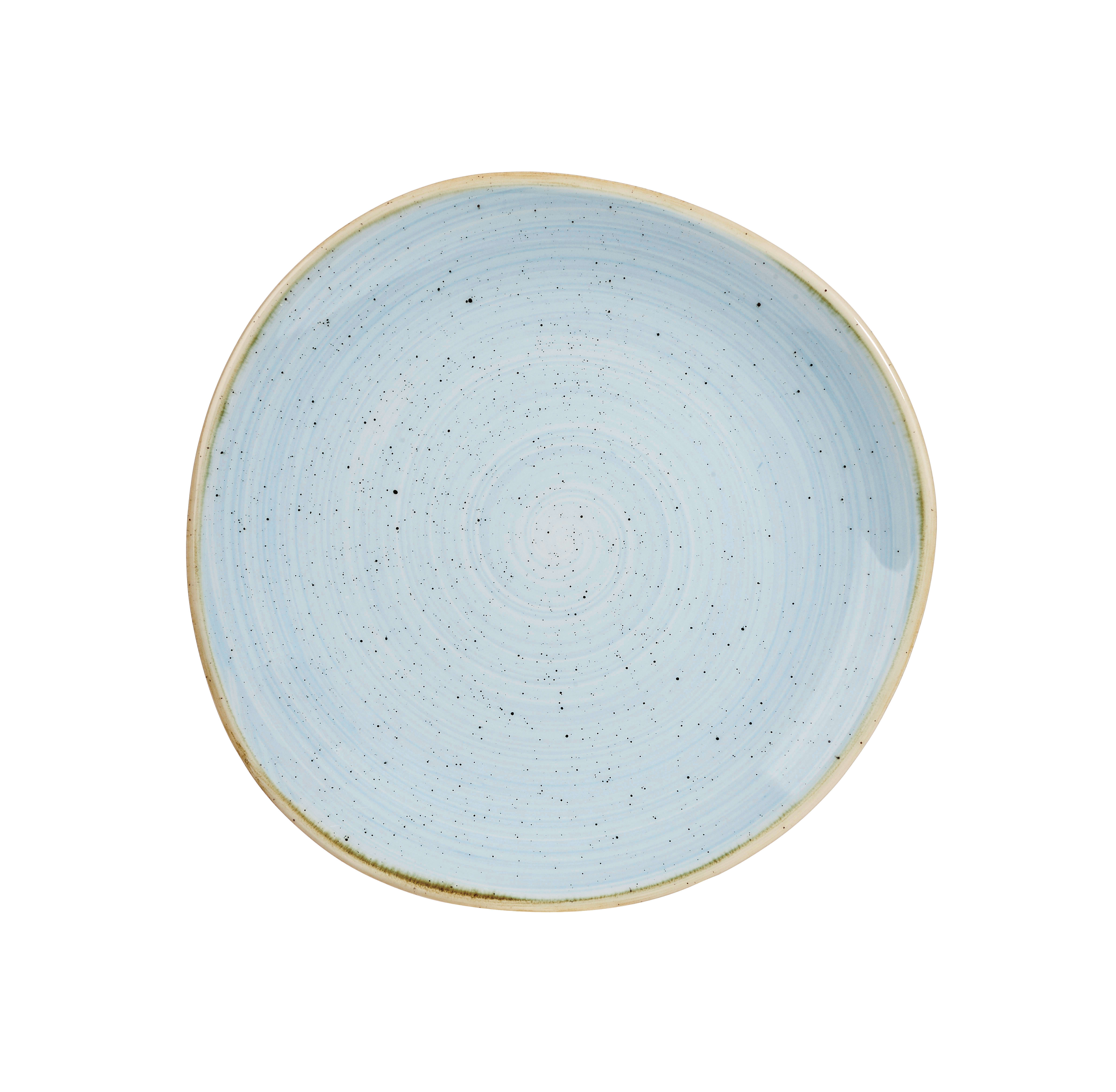 Churchill SDESOG8 1 Stonecast Duck Egg Round Trace Plate 8 1/4"