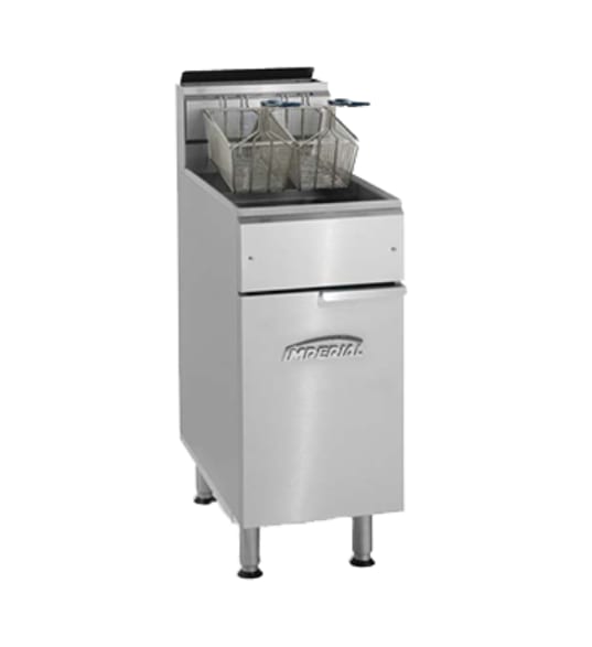 Imperial IFS-50-NAT Fryer 50lb Tube Fryer, Natural Gas, Stainless Steel