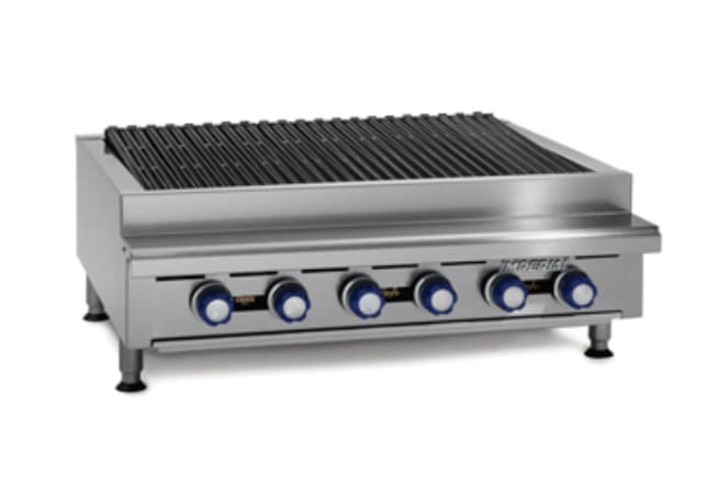 Imperial IRB-36-LP Charbroiler 36" Wide, Liquid Propane, 6 Burners, 90k BTU