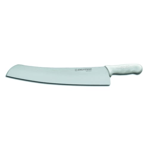Dexter Russell S160-18 18073 Sani-Safe 18" High-Carbon Steel Pizza Knife With White Textured Handle
