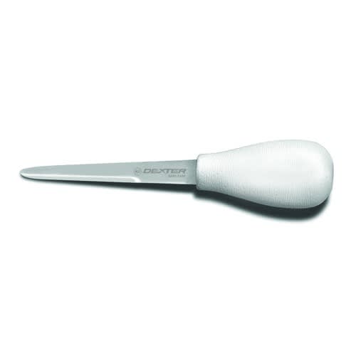 Dexter Russell S122PCP 10433 Sani-Safe 4 Inch High Carbon Steel Boston Pattern Oyster Knife With White Handle