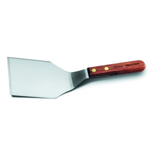 Dexter Russell 85859PCP 19780 Traditional Collection Offset 5" x 4" Stainless Steel Blade Balanced Hamburger Turner With Rosewood Handle In Perfect Cutlery Packaging