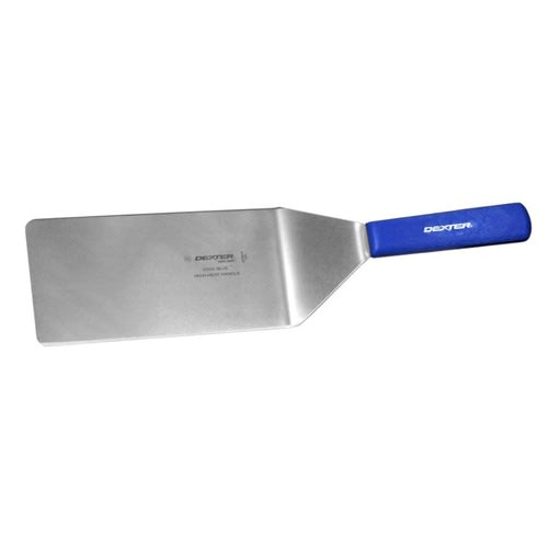 Dexter Russell S289-8H-PCP SANI-SAFE 8"x4" Steak Turner w/ Polypropylene Blue Handle, Stainless Steel