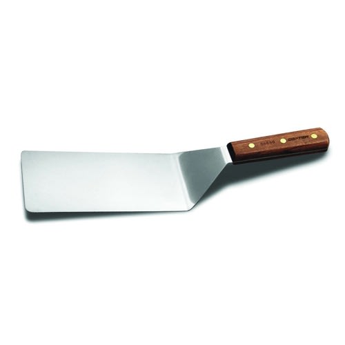 Dexter Russell S8699 8x4" Stiff Offset Steak Turner w/ Rosewood Handle & Stainless Blade