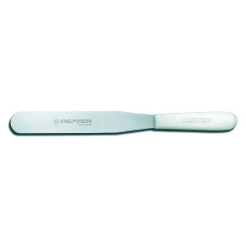Dexter Russell S284-8PCP 19813 Sani-Safe 8" Long Stainless Steel Blade Baker's Spatula With White Textured Polypropylene Handle In Perfect Cutlery Packaging