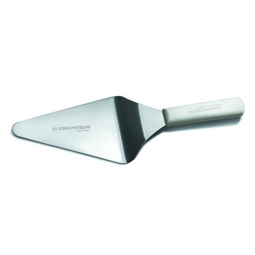 Dexter Russell S176PCP 19793 6" Sani-Safe Stainless Steel Offset Blade Pizza Server With White Handle