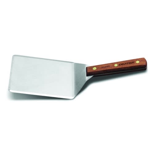 Dexter Russell 85869PCP 19800 Traditional Collection Offset 6" x 5" Stainless Steel Blade Balanced Hamburger Turner With Rosewood Handle In Perfect Cutlery Packaging