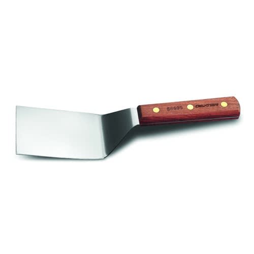 Dexter Russell S8694 16150 Traditional Collection Offset 4" x 3" Stainless Steel Blade Hamburger Turner With Rosewood Handle